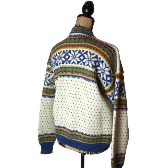 Viking Knit Handmade in Norway Wool Cardigan Vintage - Picture 3 of 10